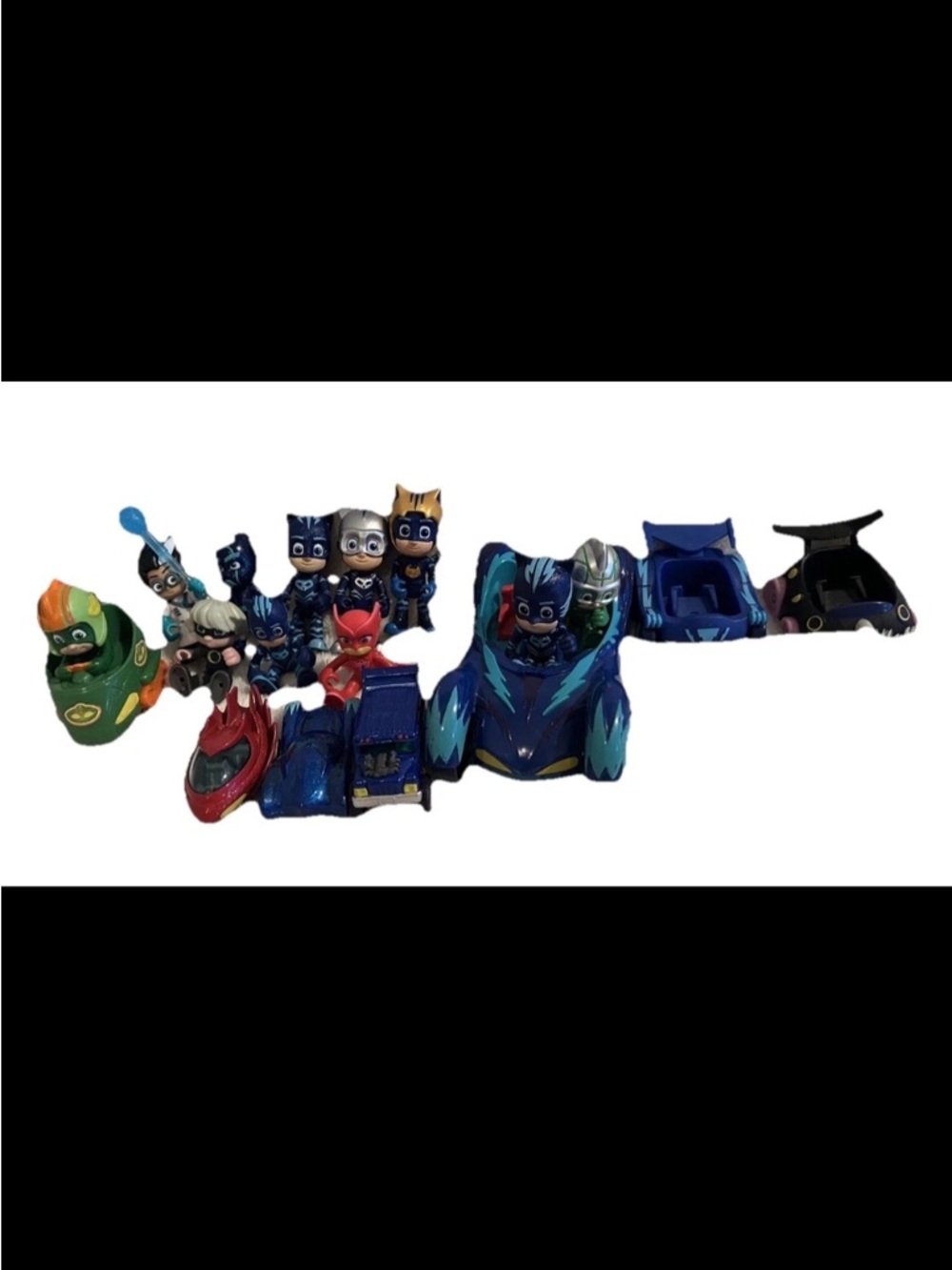 PJ Masks Disney Toys Lot of 15 + Figure Vehicles Cars Catboy Gekko Owlette Romeo